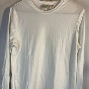 LLBeans Women Long Sleeves Pullover y2k Crewneck Blouse BoloTop Size M